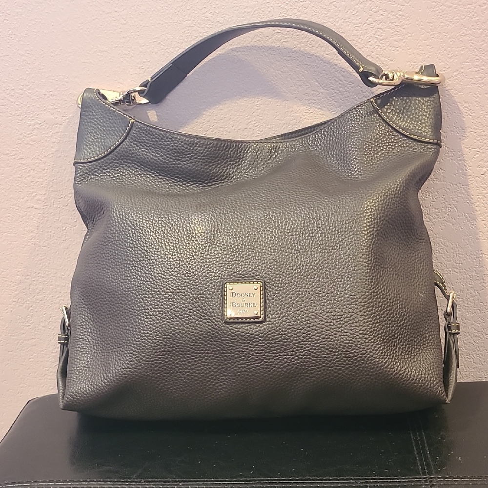 Dooney & Bourke Dark Brown Pebble Leather Bag